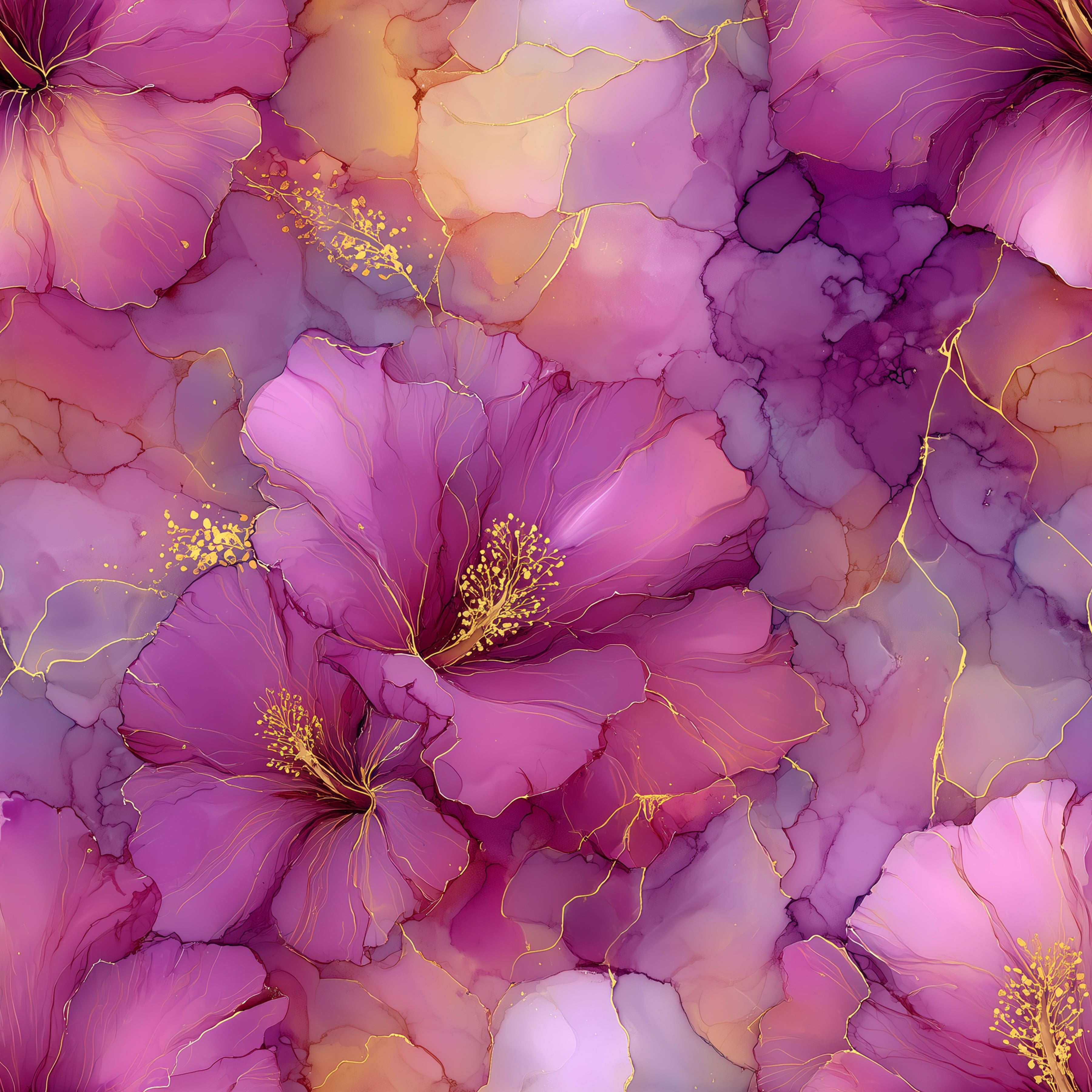 Gold Pink Blüten Neue Vorbestellung strengen limitiert